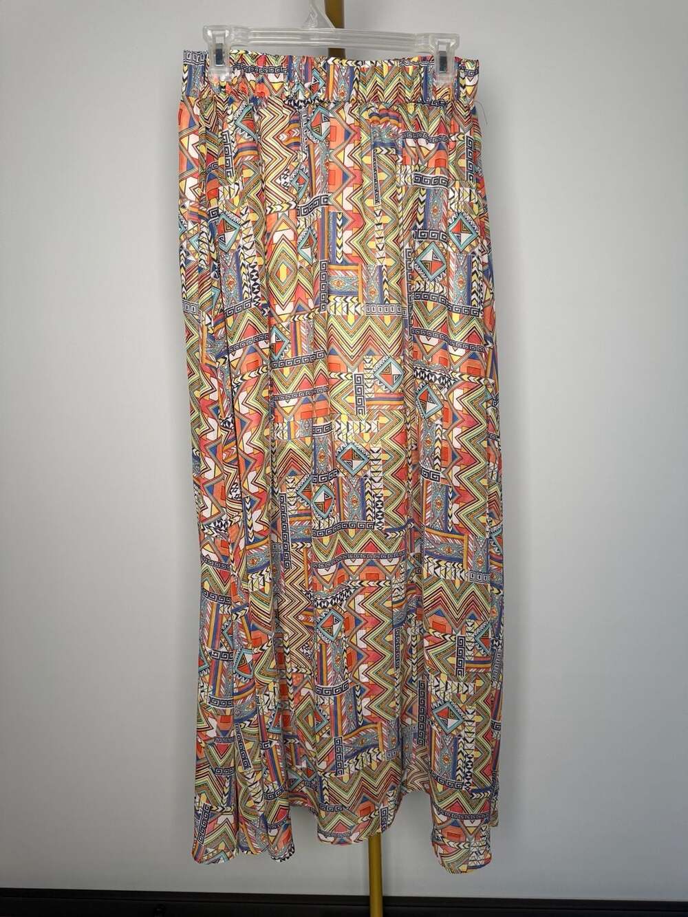 Pink Owl Apparel Geometric Print Maxi Skirt Size M